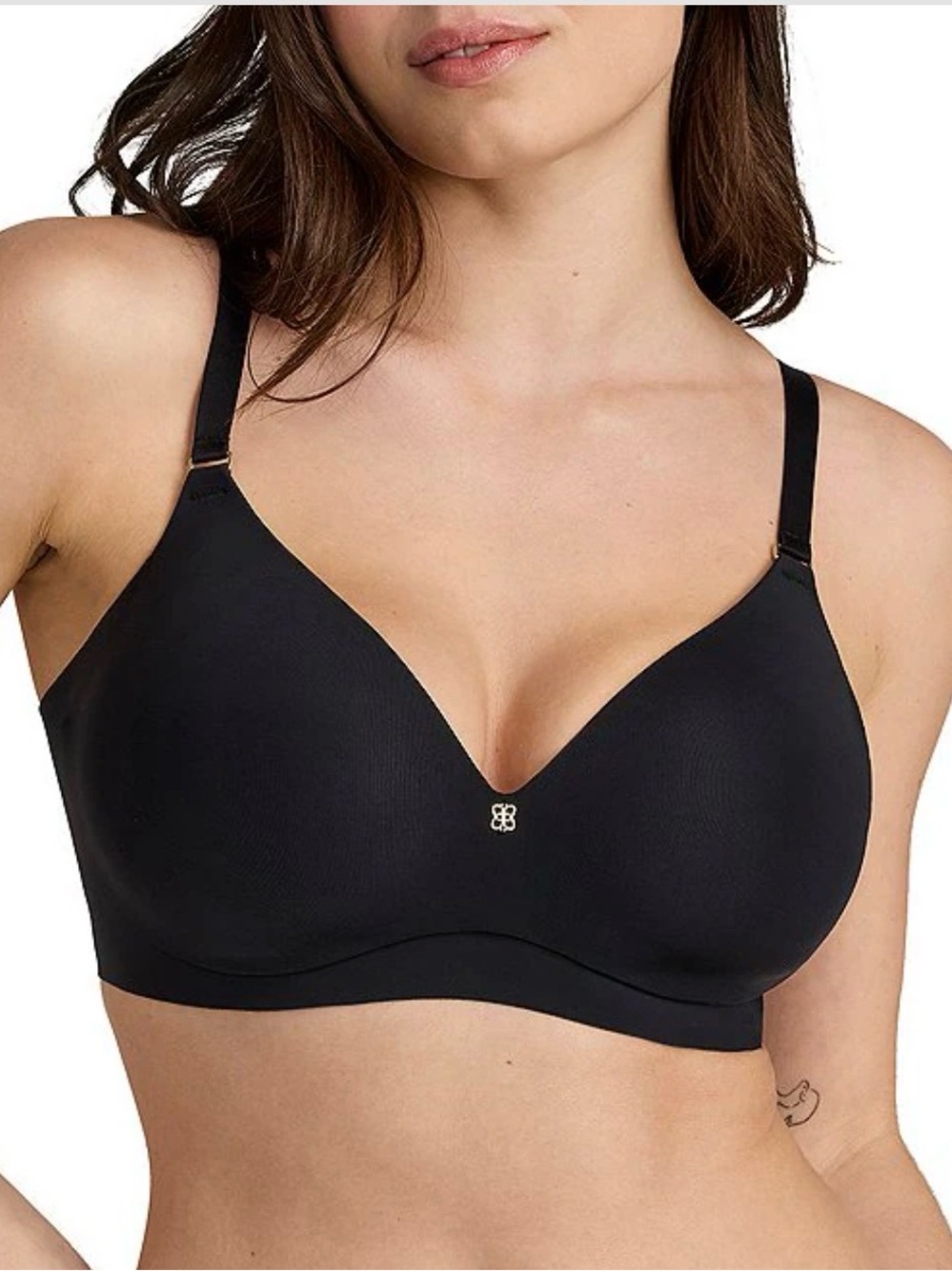 Honeylove Women's Cloudembrace T-Shirt Wireless Bra in Black, size 40DD NWT